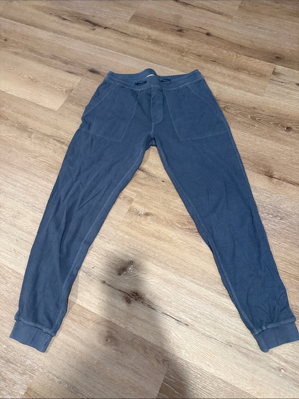 J. Crew Navy Waffle-Knit Jogger Pants